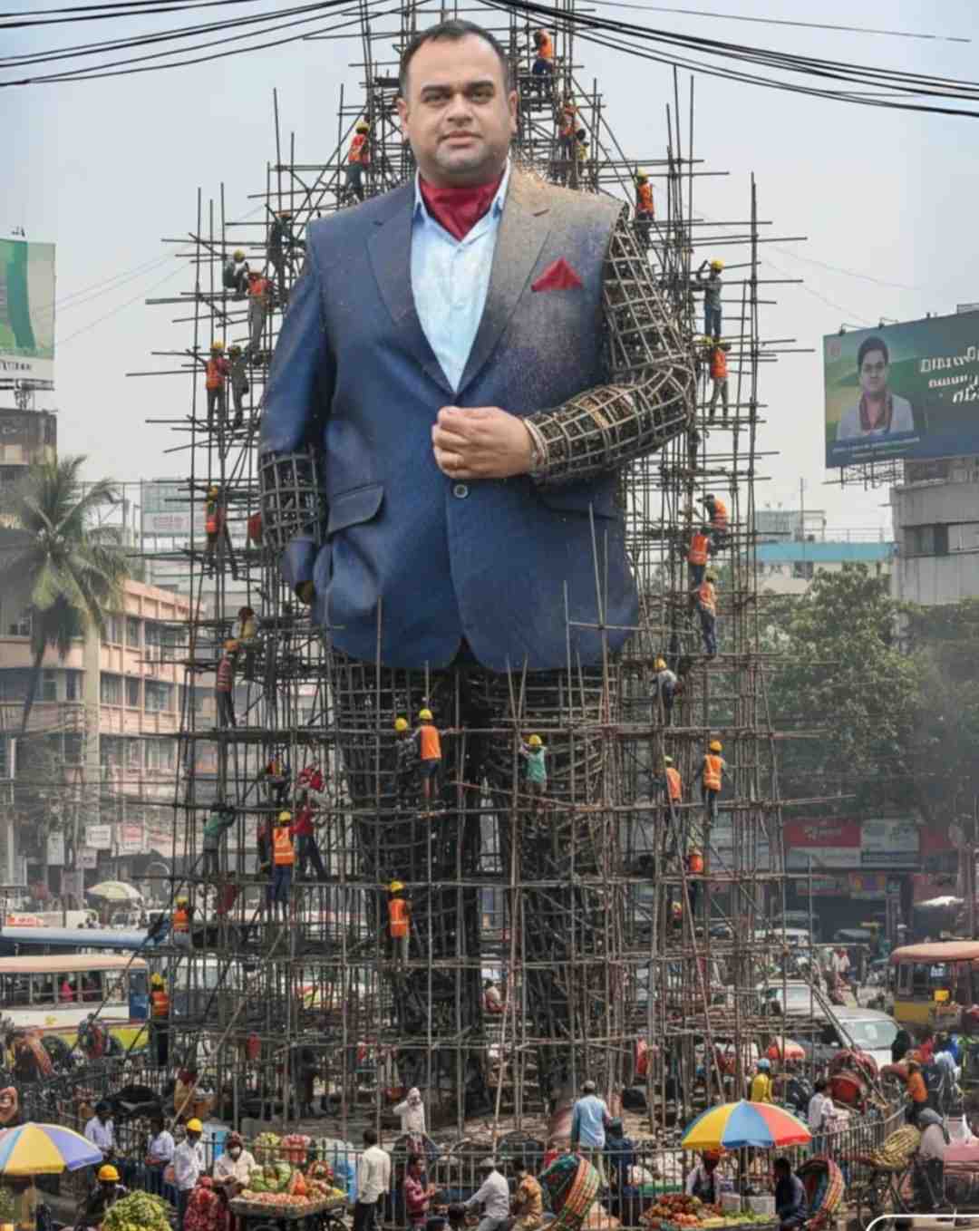 Giant Figure Construction Scene - Image 2