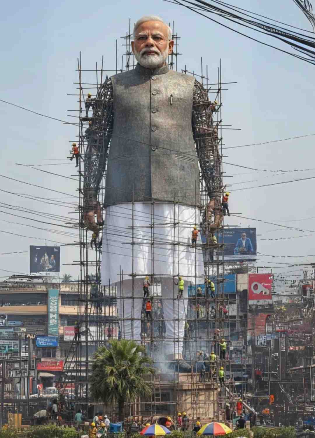 Giant Figure Construction Scene - Image 3